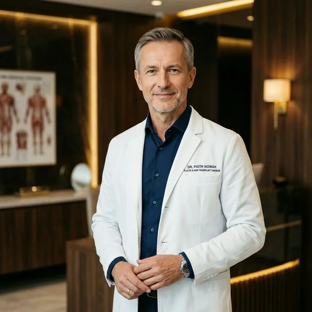 Dr. Piotr Nowak – chirurg plastyczny specjalizujący się w przeszczepieniu włosów